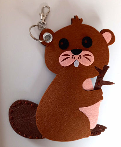 Brown felt beaver - brown, animal