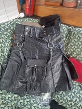 Mens Leather Kilt With Sporran
