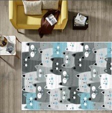 Cute Cats Pattern Kids Rug