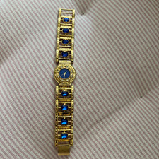 Vintage Rare Citron Quartz Ladies Watch With Faux  Sapphire Blue  Working