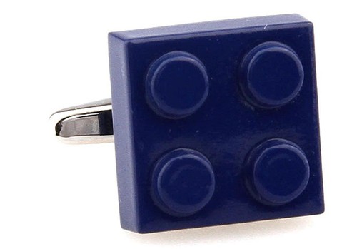 Lego pair cufflinks blue toy - cufflinks,