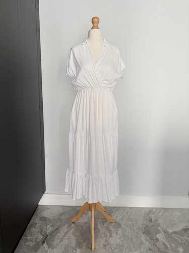 Paris white midi dress - white,