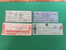 Old british bank cheques 1875 - old,