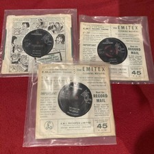 3 X Beatles 1st Edition 7” Singles She Loves You/Day Tripper/I Feel fine.