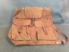 Vintage Canvas Brown Backpack with Leather Strap Scout Mountain Type