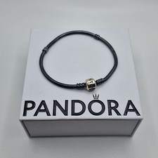 Genuine Pandora Oxidised Snake Chain Bracelet ALE 925 18CM 590702OX