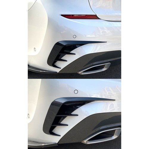 Black car rear bumper splitter - black,