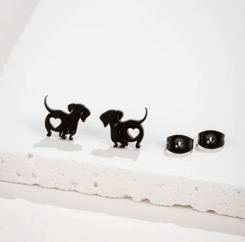 Dachshund earrings stainless - earrings,
