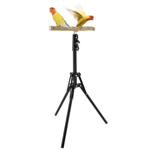 Wood bird branch stand height - wood,
