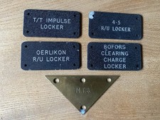 Original Royal Navy Motor Torpedo Boat Equipment Labels World War Two MTB