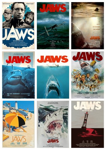 Jaws movie shark poster prints - shark,