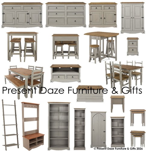 Greywashed corona solid pine - greywashed,