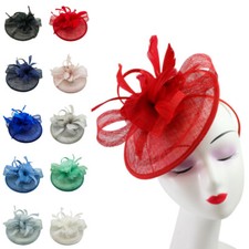 Flower feather hair hat - flower,
