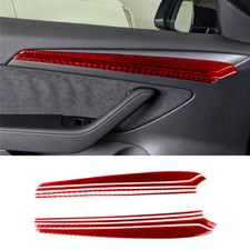 8Pcs Red Carbon Fiber Interior