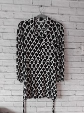 Zara Black & White Short Mini Dress Geometric Print Dress Size EUR M 