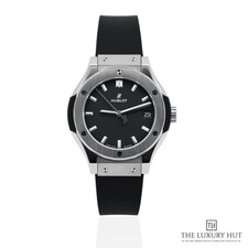 Hublot Classic Fusion 581.NX.1470.RX, With Box Titanium 33mm Black Sunray Dial