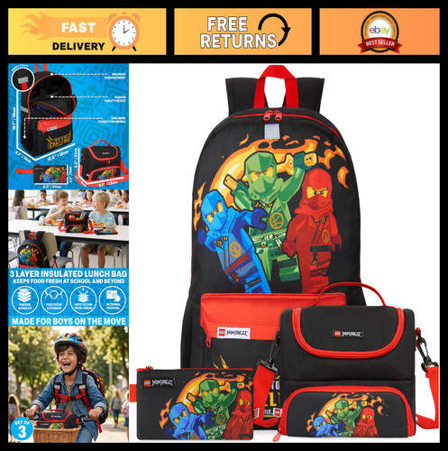 Piece boys backpack set - 3-piece,