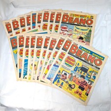 20 The Beano Comic Book Bundle No. 2413 - 2432 Dennis The Menace & Knasher 1989