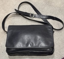 ENNY-ICONIC ITALIAN VINTAGE MAKER-X LARGE SOFT LEATHER-CROSSBODY BAG-NAVY -VGC.