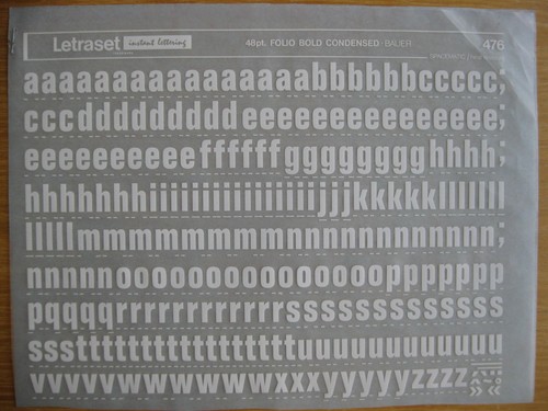 Sheet letraset lower - sheet,