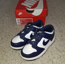 Nike Dunk Low Td Size Trainers Used Kids Baby Navy Blue White FB9107-116 UK 8.5