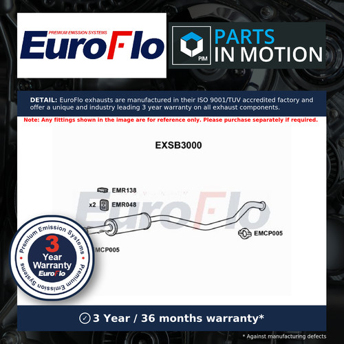 Exhaust centre box fits saab - exhaust,