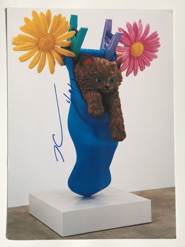Jeff koons signed art card - jeff,