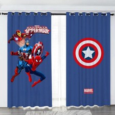 Marvel Superhero Curtains Eyelet Boys Bedroom Decor Customize Size UV Protect