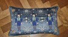 M&S Collection Velvet Nutcracker Embellished Bolster Cushion RRP £25