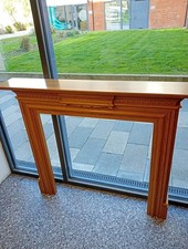 antique style oak fireplace surround