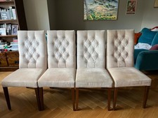 set of 4 velvet dining chairs