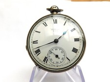 Silver cased Key wind Waltham pocket watch. Runs fine.