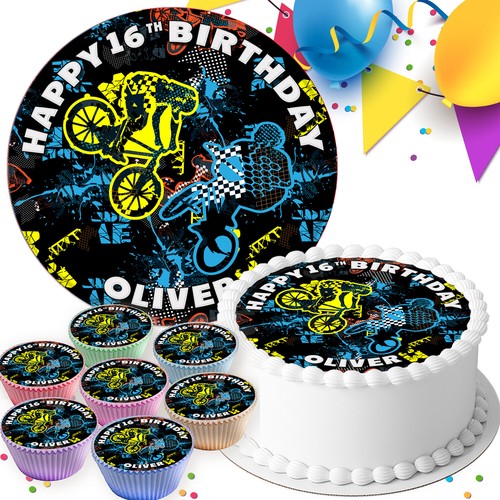 Bmx bike personalised edible - bmx,