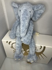 Rare And Retired - Jellycat Slackajack Blue Elephant Plush Toy - Medium