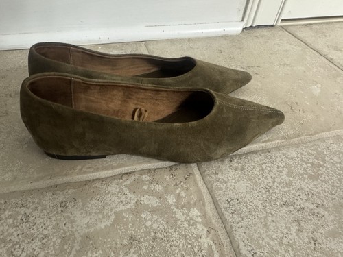 Zara women green suede - zara,