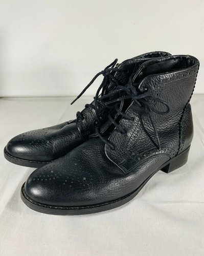 Clarks black leather brogue - clarks,
