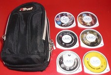 ** Carry Case & 6 x Sony PSP Games /UMD's Bundle Discs Only Simpsons Godfather