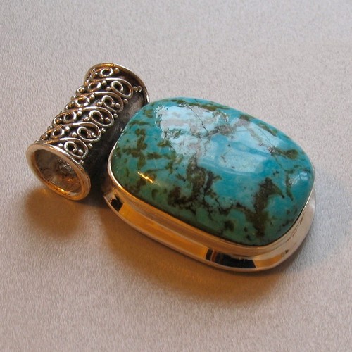 Real turquoise pendant - real,