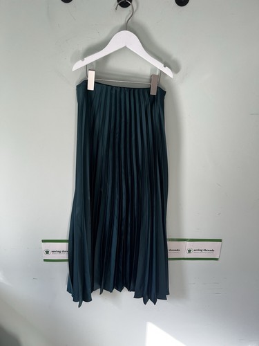 Green pleated skirt zara - green,