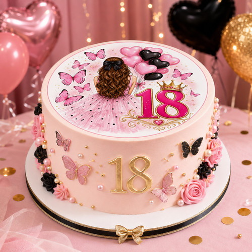 Girls 18th birthday cake - girls,
