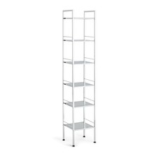 Habitat 6 Tier Bathroom Storage Shelf Unit - Chrome