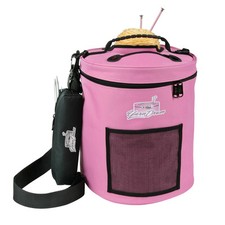 Artbin Yarn Drum for knitting wool skeins a storage tote bag in pink
