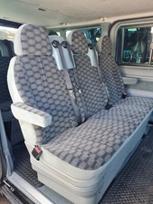 MK7 FORD TRANSIT COMPLETE REAR TRIPLE BENCH SEAT WITH BELTS ARM REST & ISOFIX