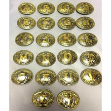 Western Cowboy Rodeo Gold Belt Buckle Initial Letters A B to Z For Men and Women