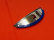 LAMBRETTA VESPA 130MM WIDE BIEMME STAINLESS STEEL HEAD LAMP PEAK WITH RED GEM
