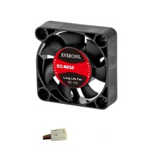 Evercool 40mm 4cm 40 x 40 x 10mm 3 Pin 12 Volt PC Case Fan (M) EC4010M12