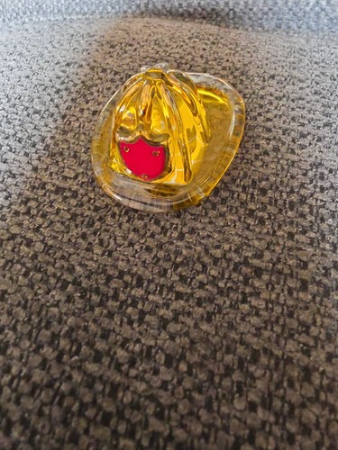 Miniature glass fireman hat