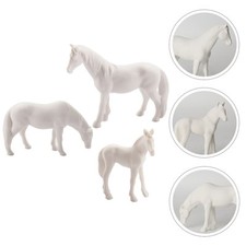  3 Pcs Horse Sculpture Ornaments Miniature Horses Sculptures Home Decor