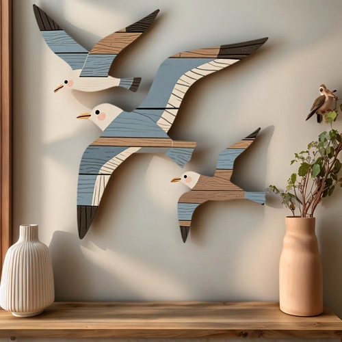 Flying seagulls - flying,