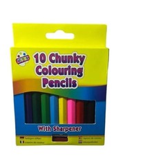 10 Chunky Colouring Pencils